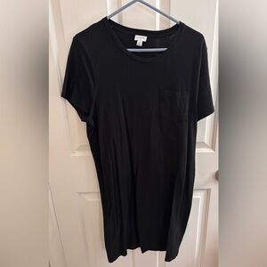 JCREW tee shirt dress Black Size XL